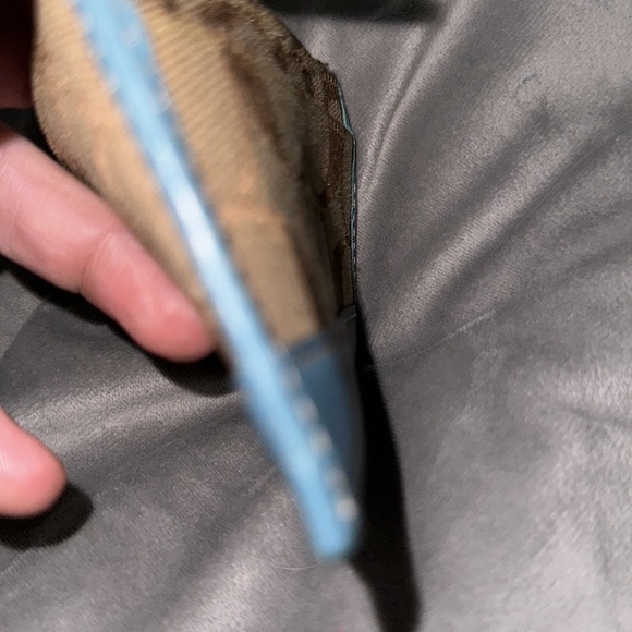 Coach signature brown with teal leather blue so cute 🥰 has keychain - Picture 7 of 11